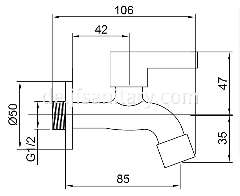 Size Of Cold Water Wall Tap